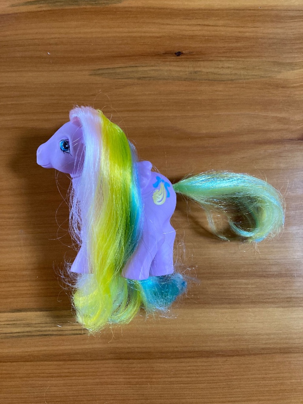 Vintage 1980s G1 My Little Pony Curly Locks - Brush 'n Grow Purple Pegasus MLP